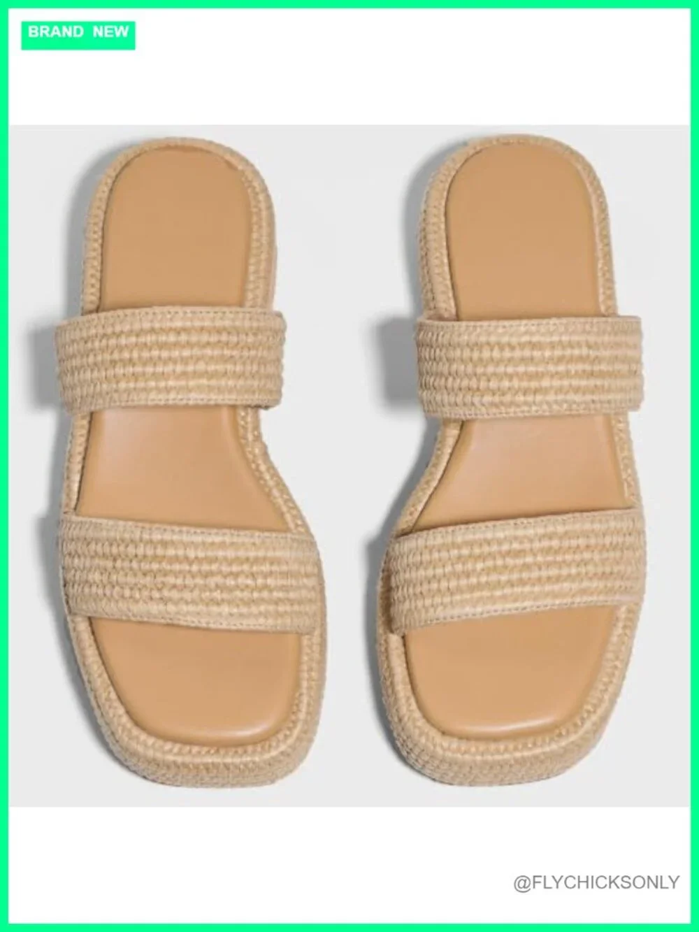 Raffia Wedge Espadrille Platform Sandals